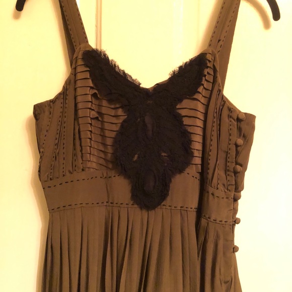 Project Alabama Vintage Silk Green Dress - Picture 3 of 5